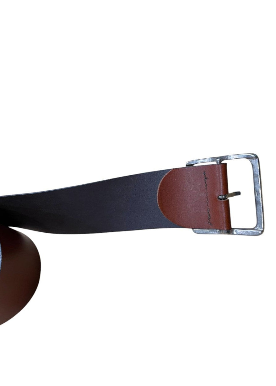 Ιταλική, Δερμάτινη Γυναικεία Ζώνη σε Καφέ χρώμα