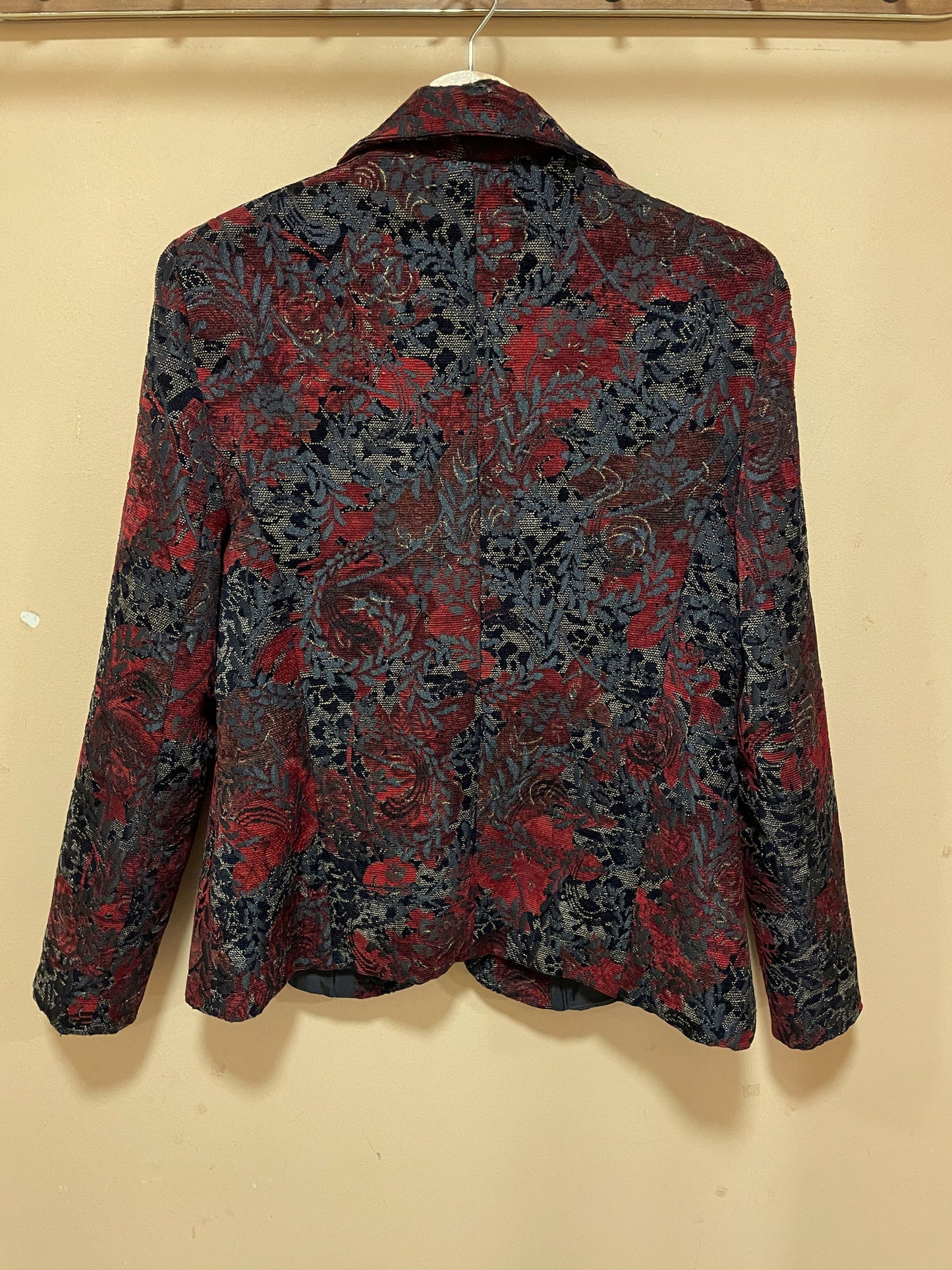 Vintage, Γυναικείο Σακάκι σε Μαύρο - Βαθύ Κόκκινο χρώμα (Small)