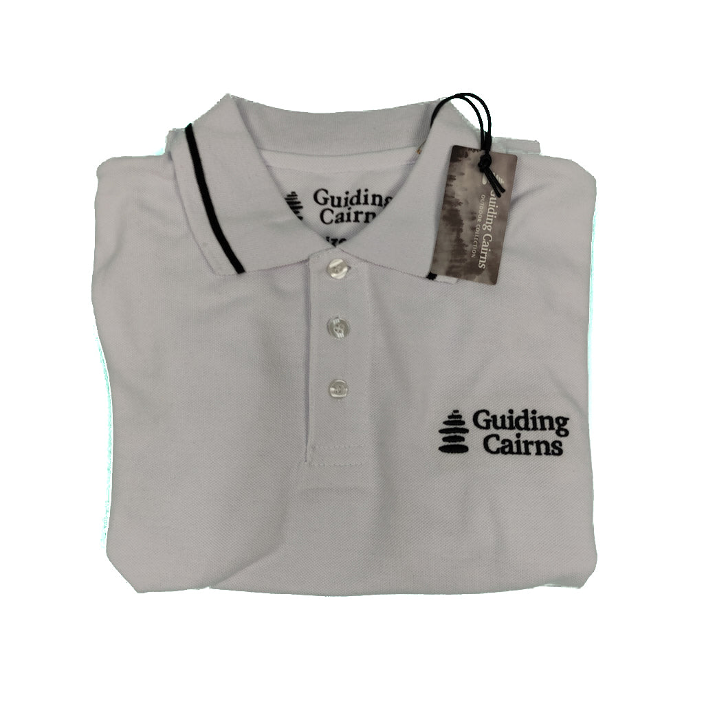 Stock Ανδρικό POLO Τ-shirt GUIDING CAIRNS σε Λευκό χρώμα