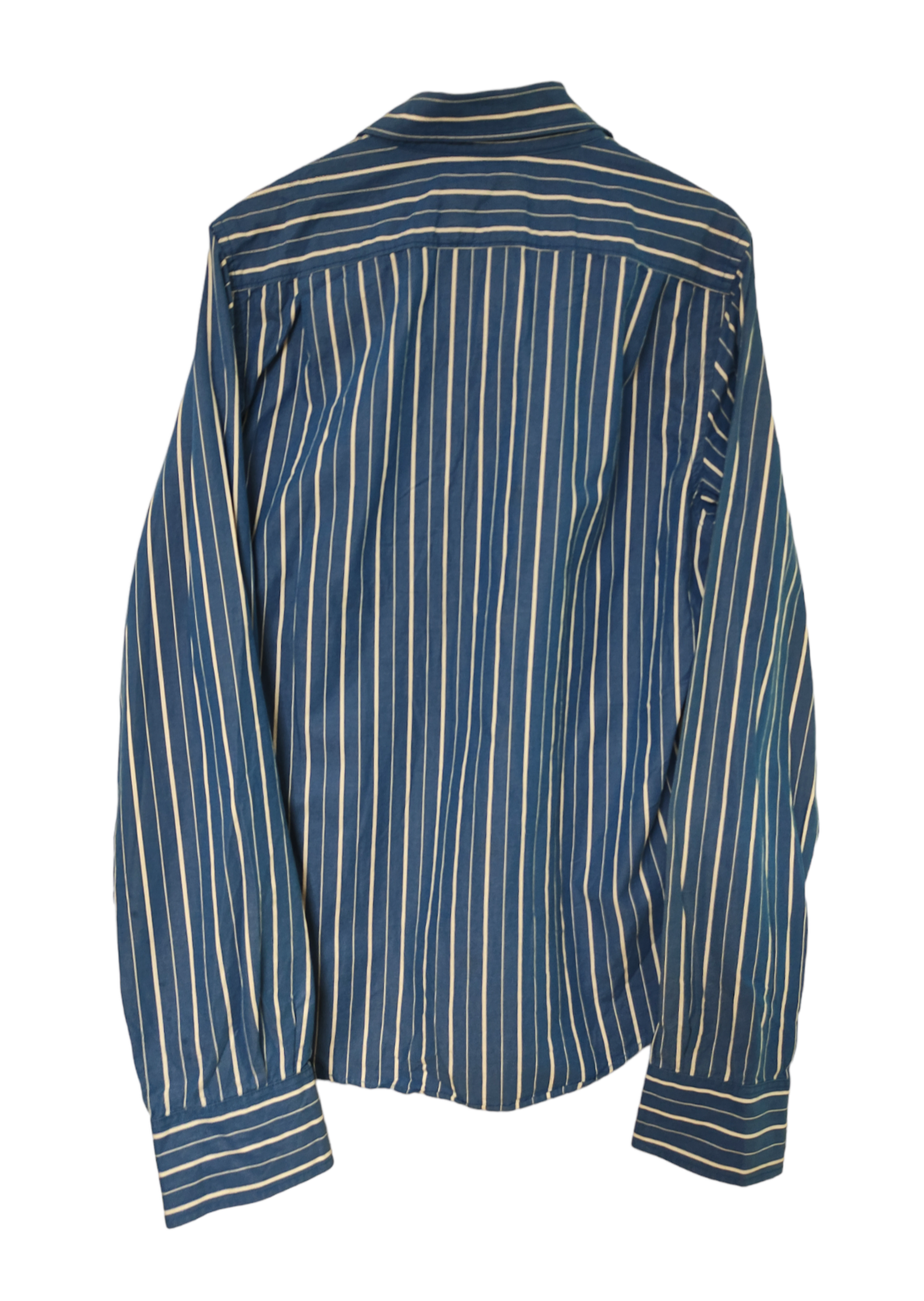 Ριγέ Ανδρικό Πουκάμισο HOLLISTER σε Σιέλ - Λευκό Χρώμα (Large)