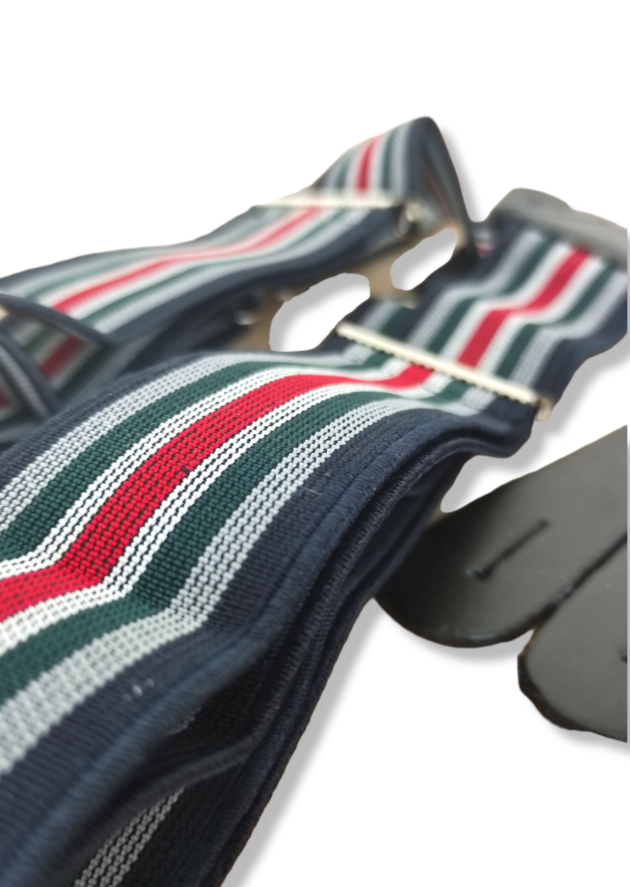 Stock Ανδρικό ζευγάρι Ριγέ Τιράντες σε Μαύρο χρώμα (One Size)