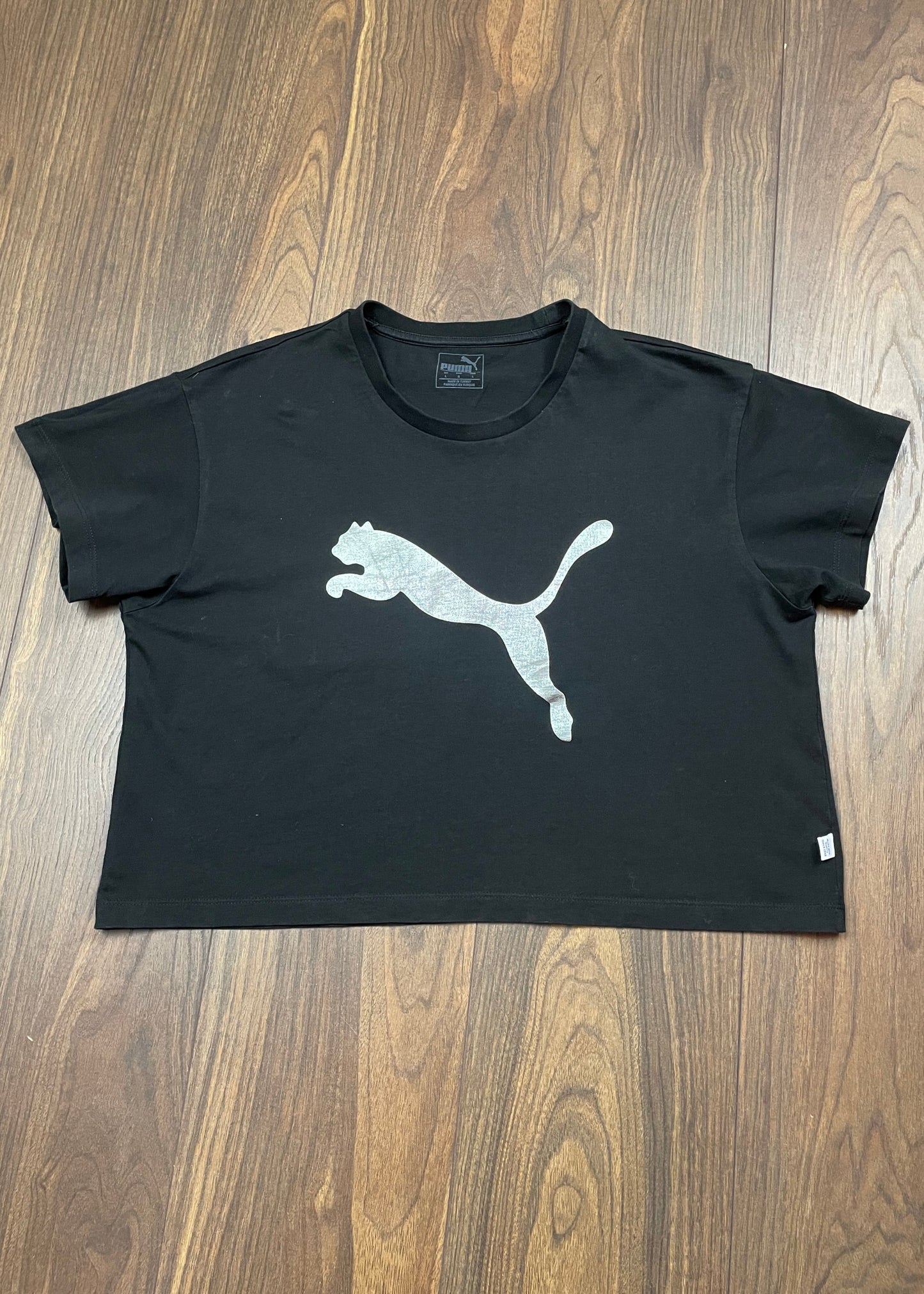 Crop Αθλητική Γυναικεία Μπλούζα - T-Shirt PUMA σε Μαύρο 
