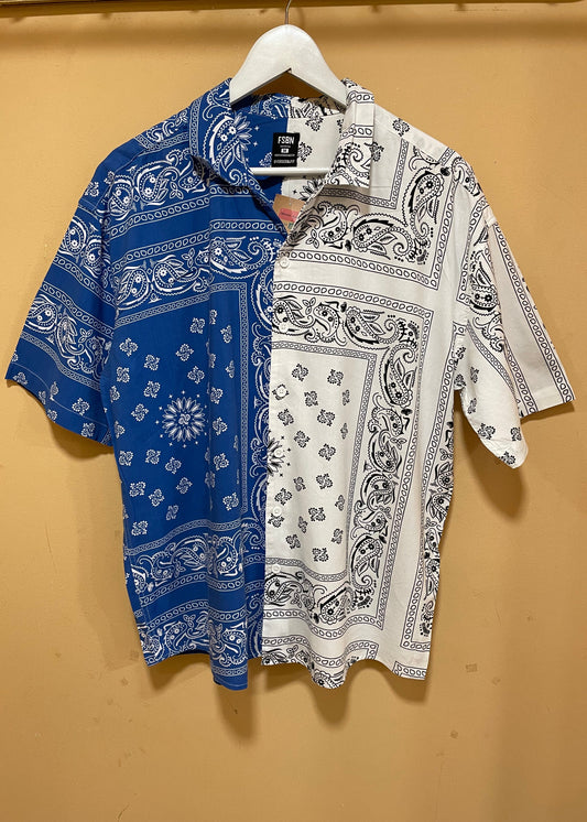 Hawaiian Ανδρικό Πουκάμισο FSBN σε Λευκό - Σιέλ