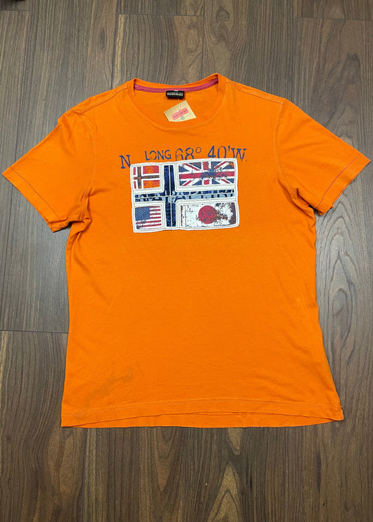 Ανδρικό T-Shirt NAPAPIJRI σε Πορτοκαλί χρώμα (Large)