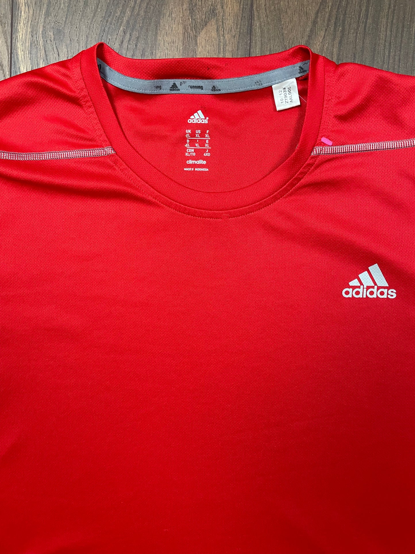 Ανδρική Αθλητική Μπλούζα - T-Shirt ADIDAS Running σε Κόκκινο χρώμα (XL)