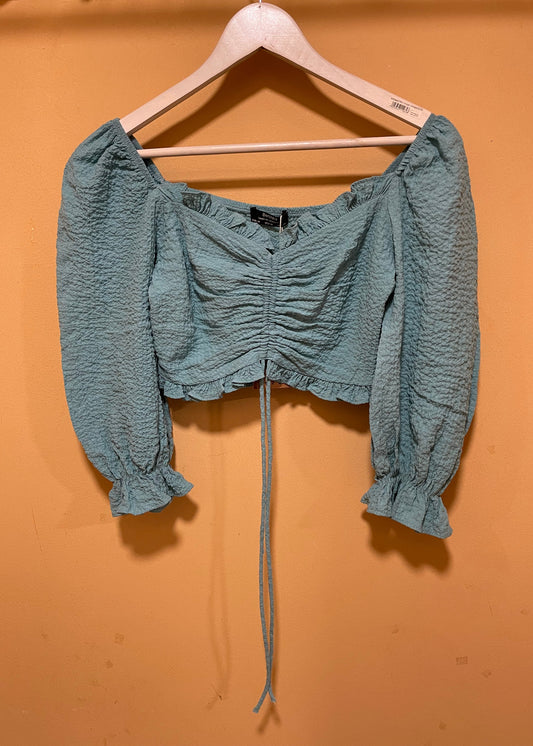 Stock, Crop Top BERSHKA σε Βεραμάν χρώμα (XS/S)