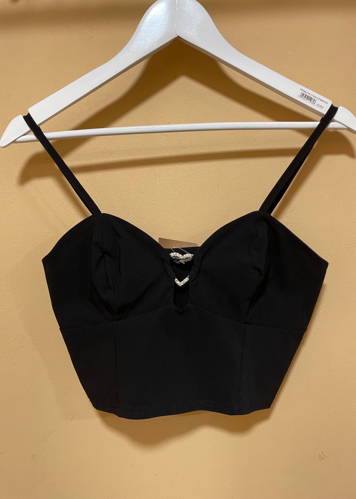 Stock, Crop Top / Μπουστάκι MISS SELFRIDGE σε Μαύρο χρώμα (S/M)