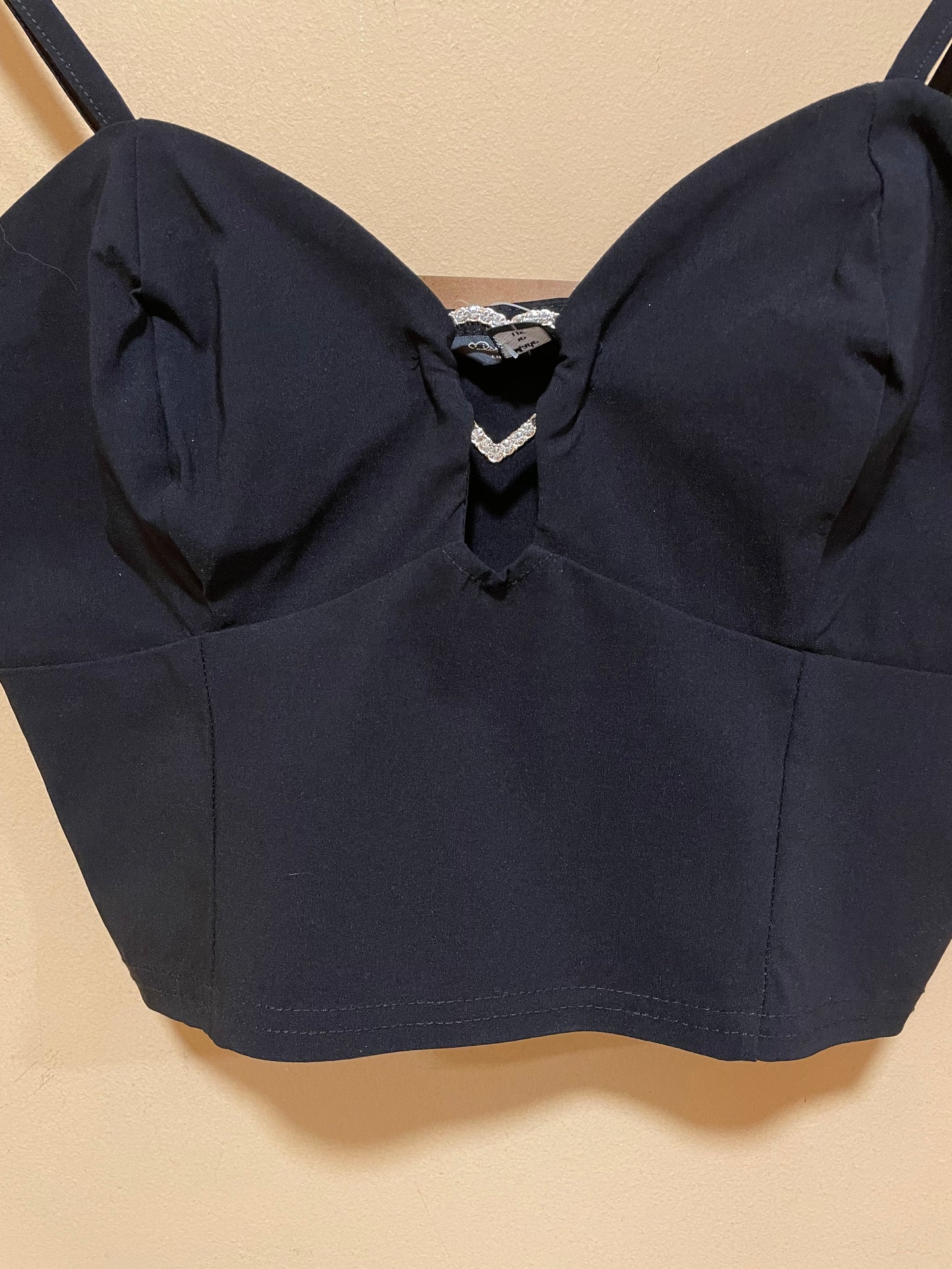 Stock, Crop Top / Μπουστάκι MISS SELFRIDGE σε Μαύρο χρώμα (S/M)