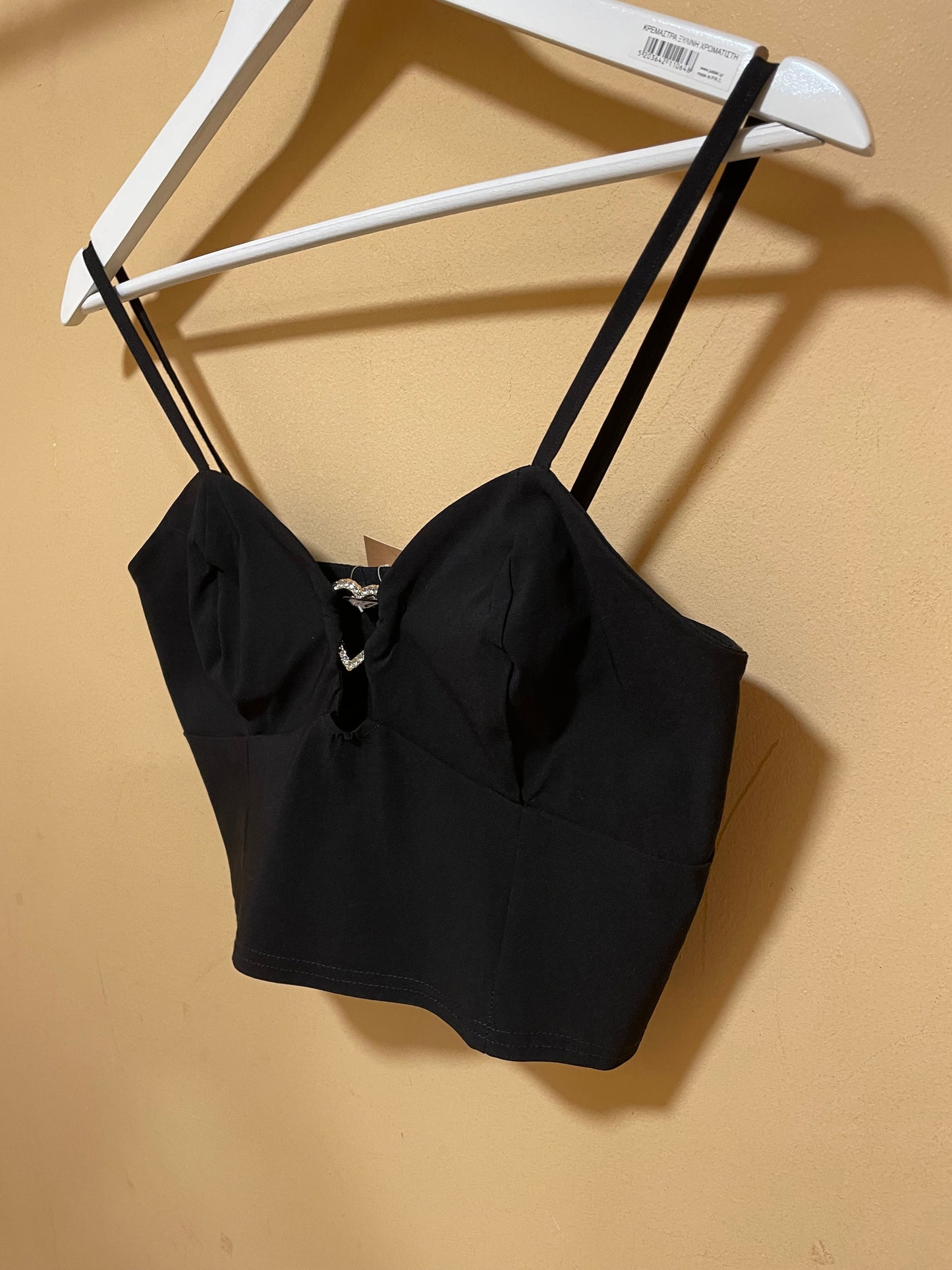 Stock, Crop Top / Μπουστάκι MISS SELFRIDGE σε Μαύρο χρώμα (S/M)