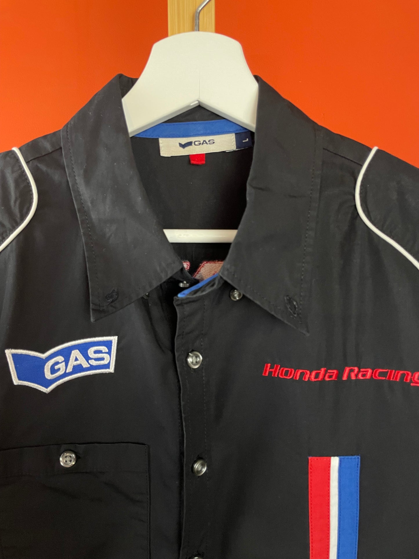 Σπορ Πουκάμισο GAS HONDA RACING σε Μαύρο χρώμα (ΑΝΔΡΙΚΟ: S, ΓΥΝΑΙΚΕΙΟ: M)