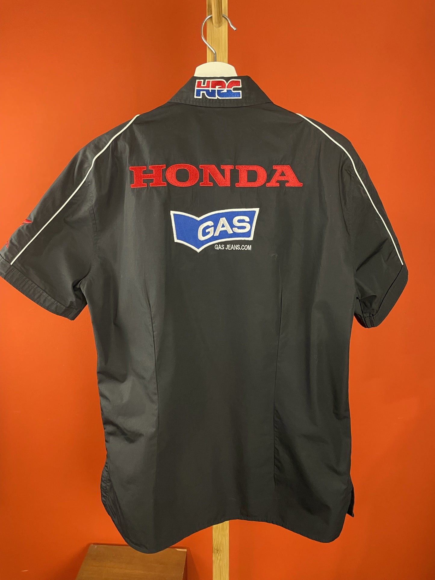 Σπορ Πουκάμισο GAS HONDA RACING σε Μαύρο χρώμα (ΑΝΔΡΙΚΟ: S, ΓΥΝΑΙΚΕΙΟ: M)