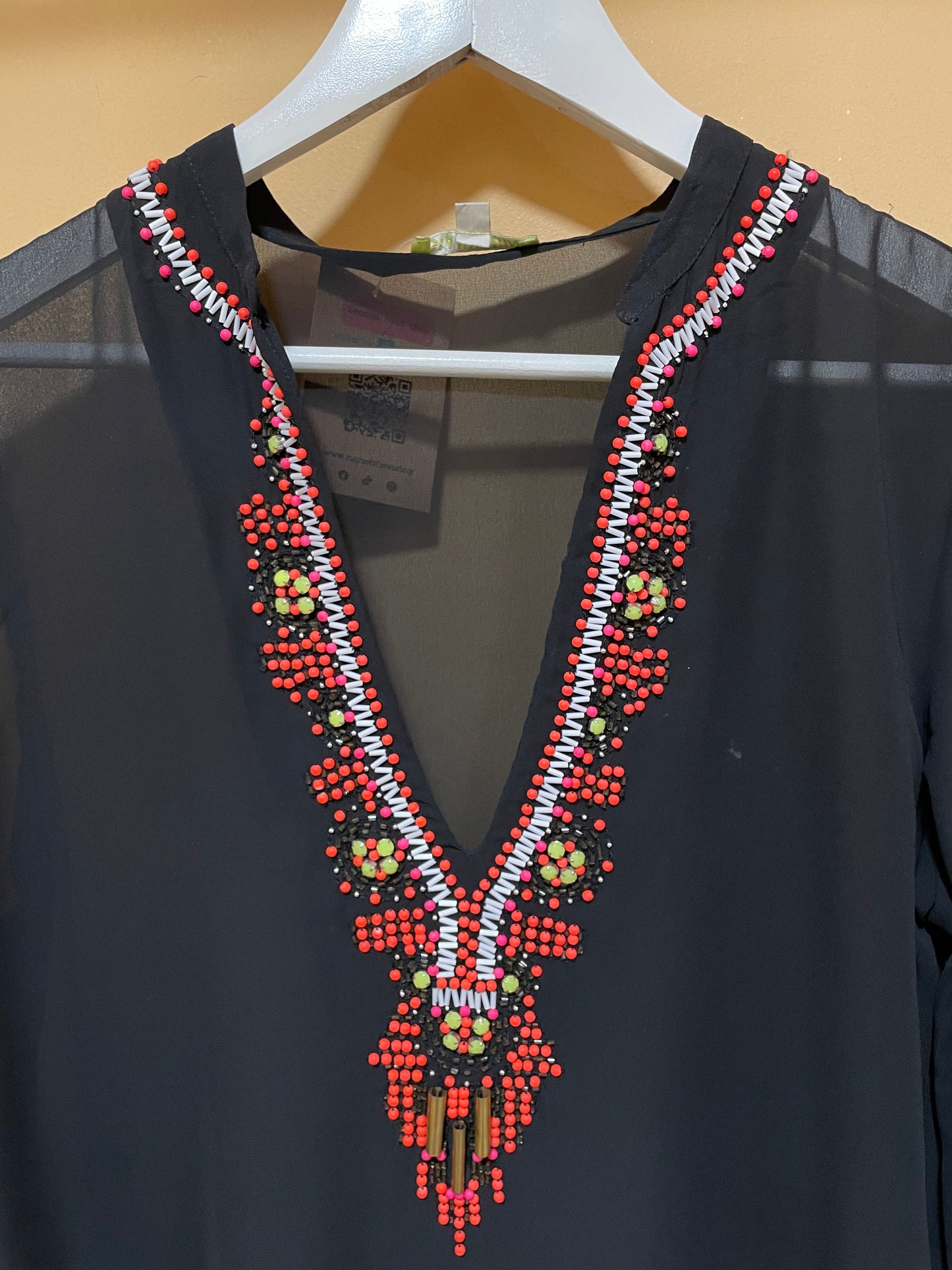 Γυναικείο, Ημι-διαφανές Τοπ GIANNI BINI σε Μαύρο χρώμα (Medium)