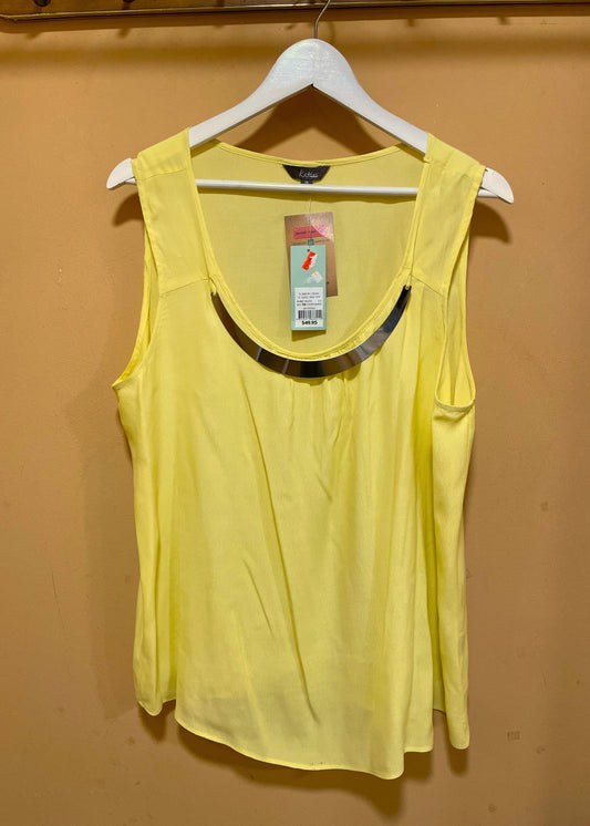 Stock, Αμάνικη Γυναικεία Μπλούζα KATIES σε Κίτρινο χρώμα (XL)