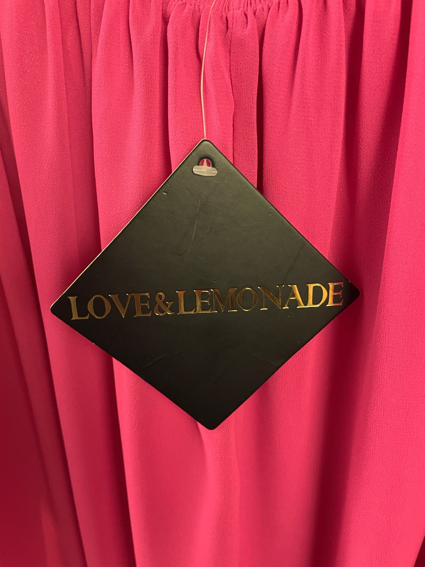 Stock, Maxi Φόρεμα LOVE & LEMONADE σε Φούξια χρώμα (XL- Άνετη γραμμή)