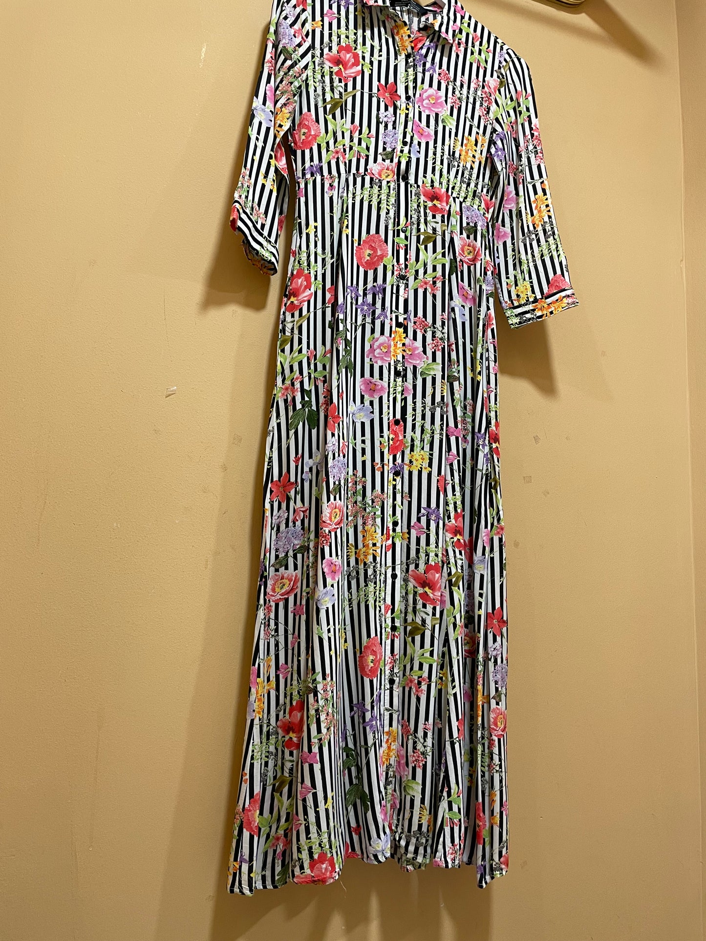 Maxi, Εμπριμέ Φόρεμα ZARA PREMIUM από Βισκόζη (XS)