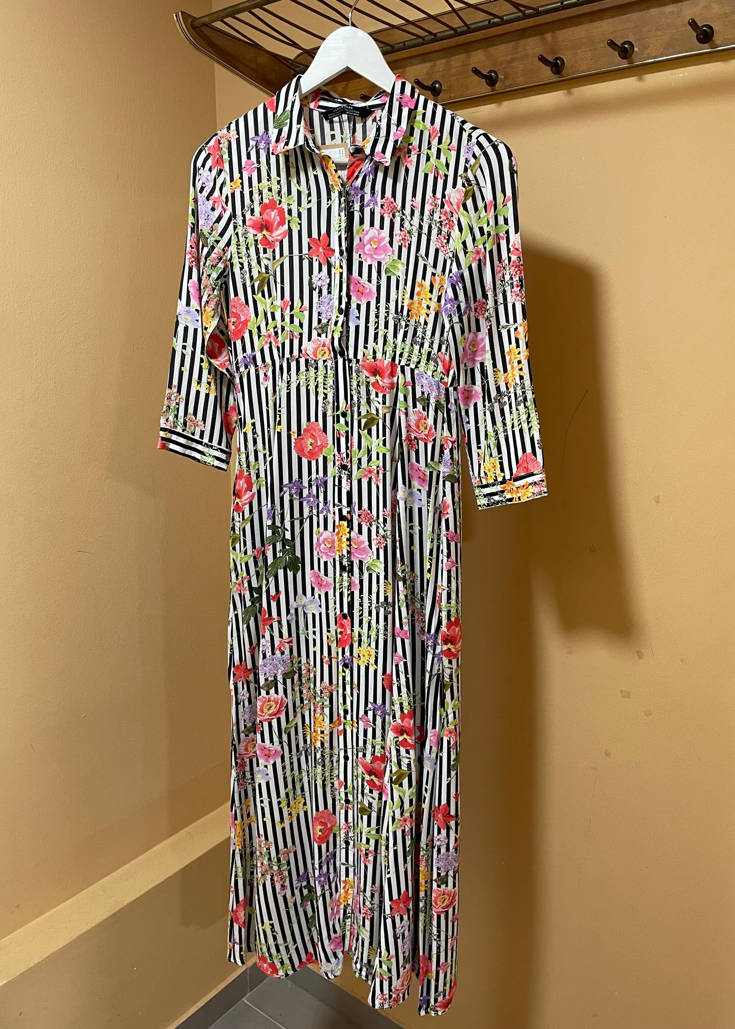 Maxi, Εμπριμέ Φόρεμα ZARA PREMIUM από Βισκόζη (XS)