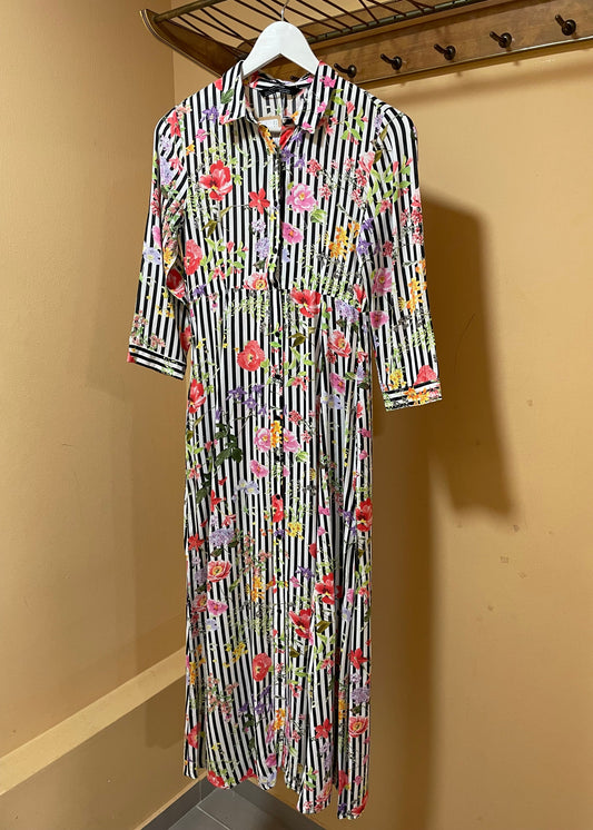 Maxi, Εμπριμέ Φόρεμα ZARA PREMIUM από Βισκόζη (XS)