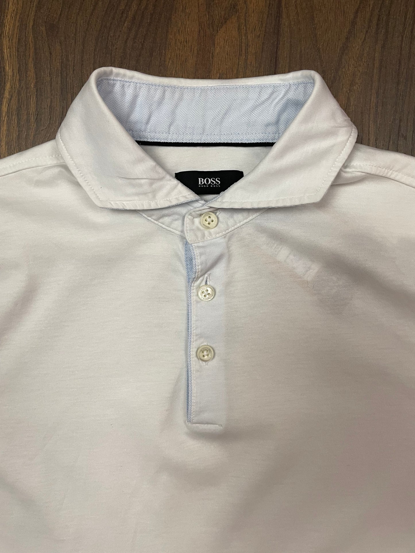 Ανδρικό T-Shirt HUGO BOSS Slim Fit - Mercerized σε Λευκό χρώμα (Small)