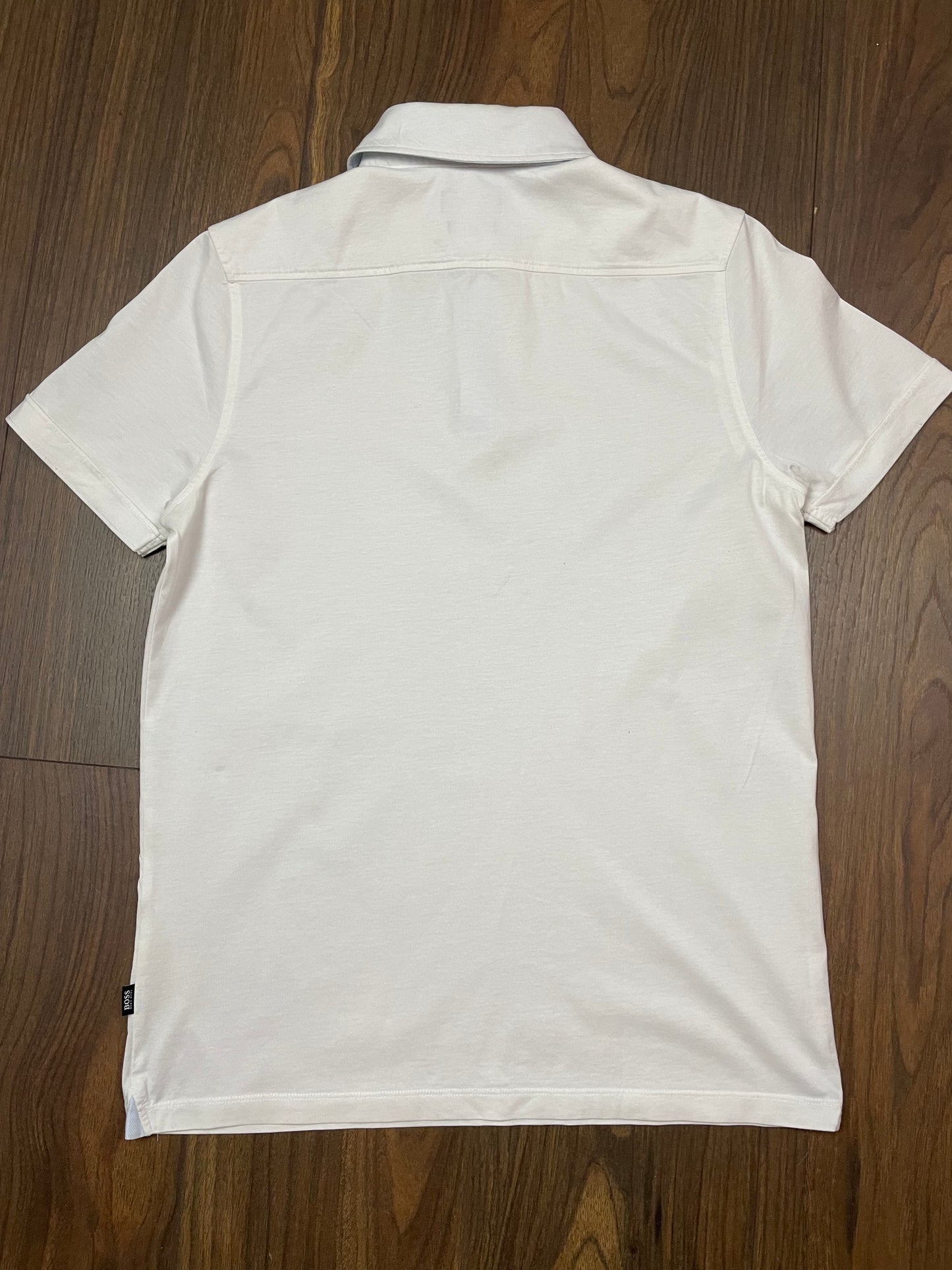 Ανδρικό T-Shirt HUGO BOSS Slim Fit - Mercerized σε Λευκό χρώμα (Small)