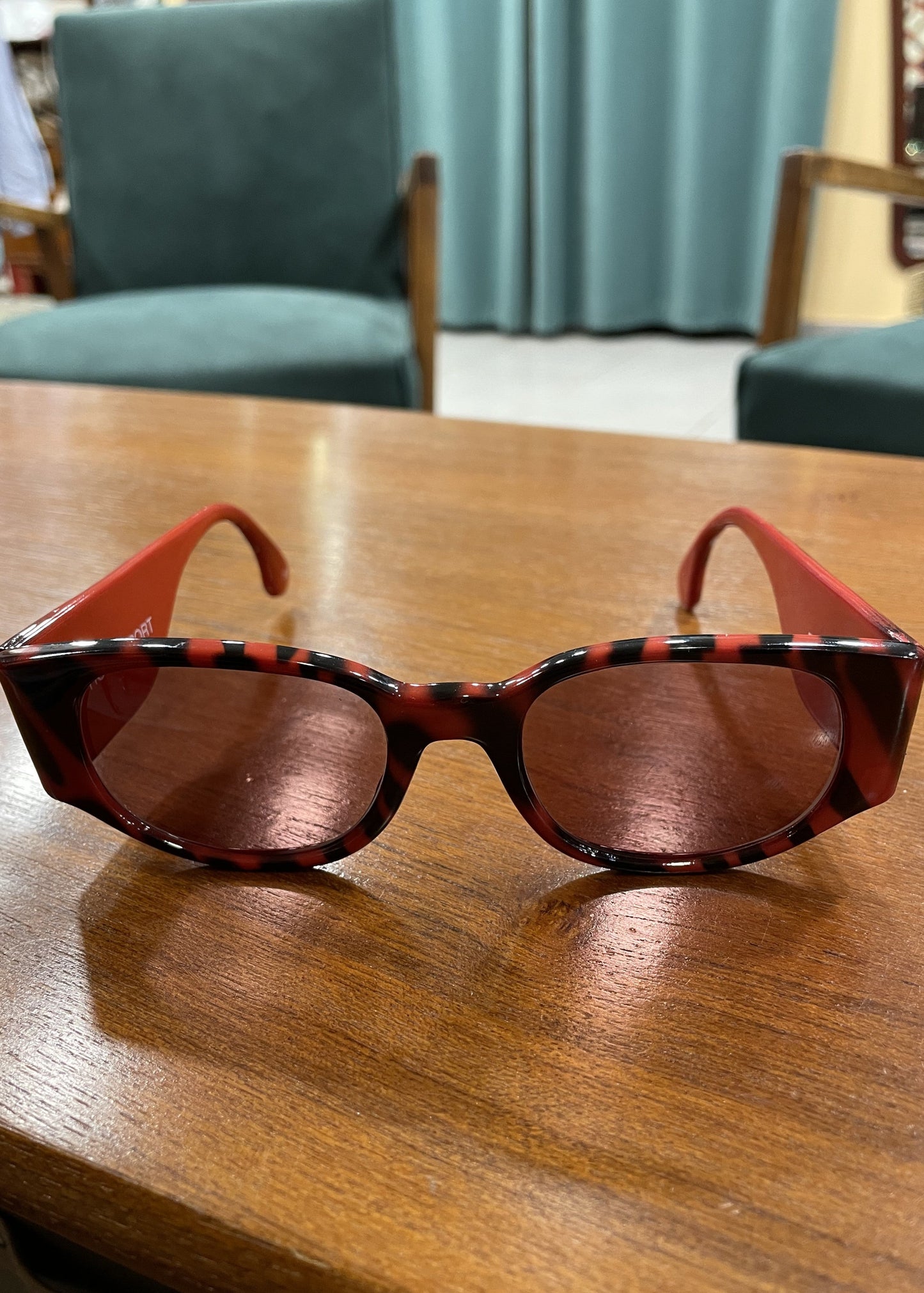 Animal Print - Dead Stock Γυαλιά Ηλίου DONNA σε Σκούρο Κόκκινο χρώμα