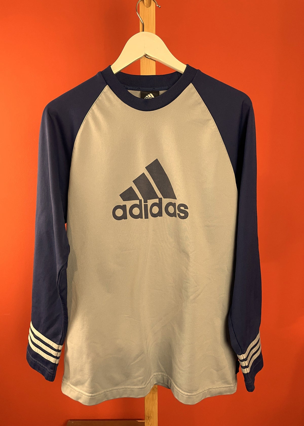 Φούτερ Μπλούζα ADIDAS σε Γκρι - Σιέλ χρώμα (Ανδρικό M - Γυναικείο L)