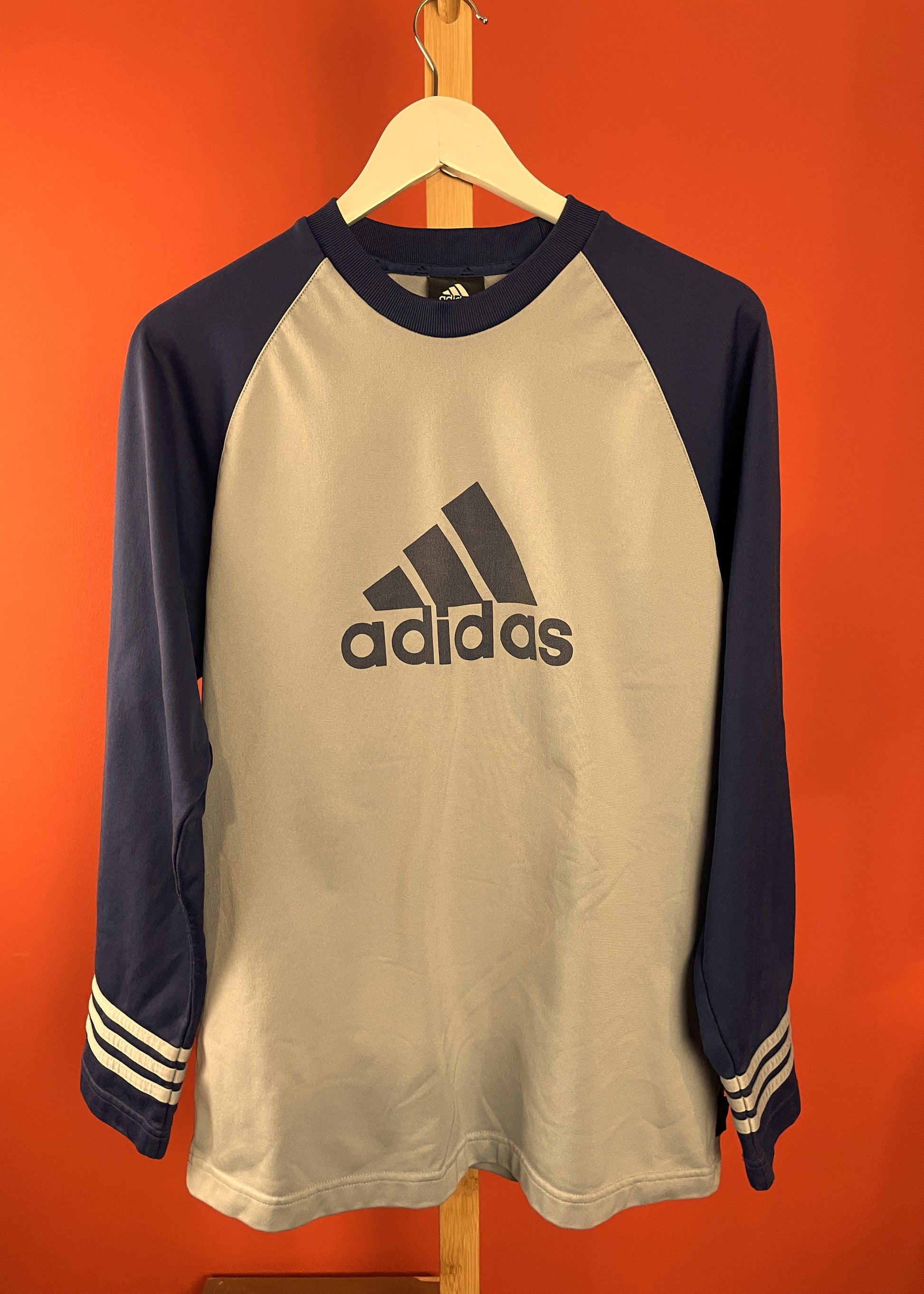 Φούτερ Μπλούζα ADIDAS σε Γκρι - Σιέλ χρώμα (Ανδρικό M - Γυναικείο L)