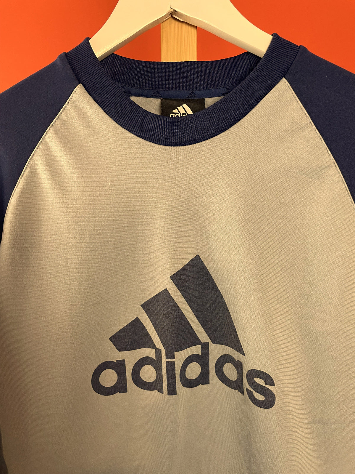 Φούτερ Μπλούζα ADIDAS σε Γκρι - Σιέλ χρώμα (Ανδρικό M - Γυναικείο L)