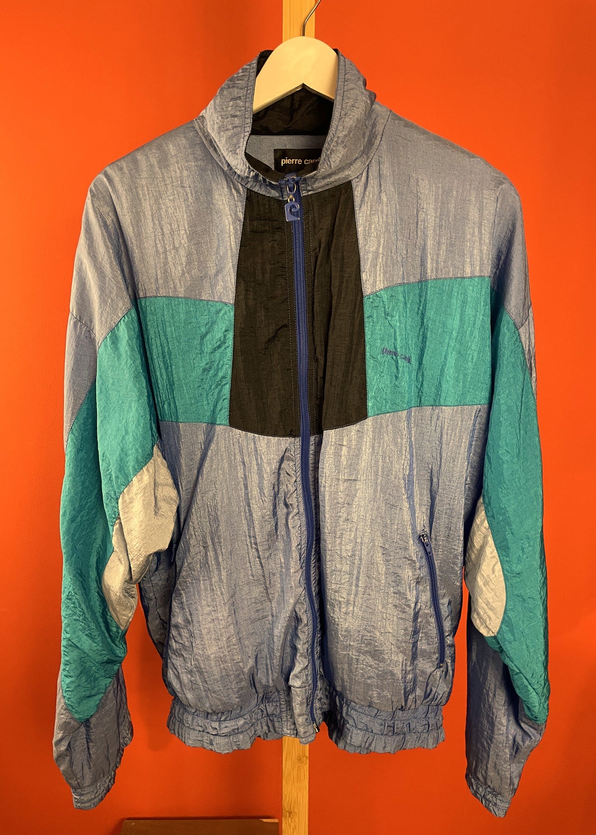 Vintage, 80s Τζάκετ PIERRE CARDIN σε Σιέλ χρώματα (Ανδρικό M - Γυναικείο L)