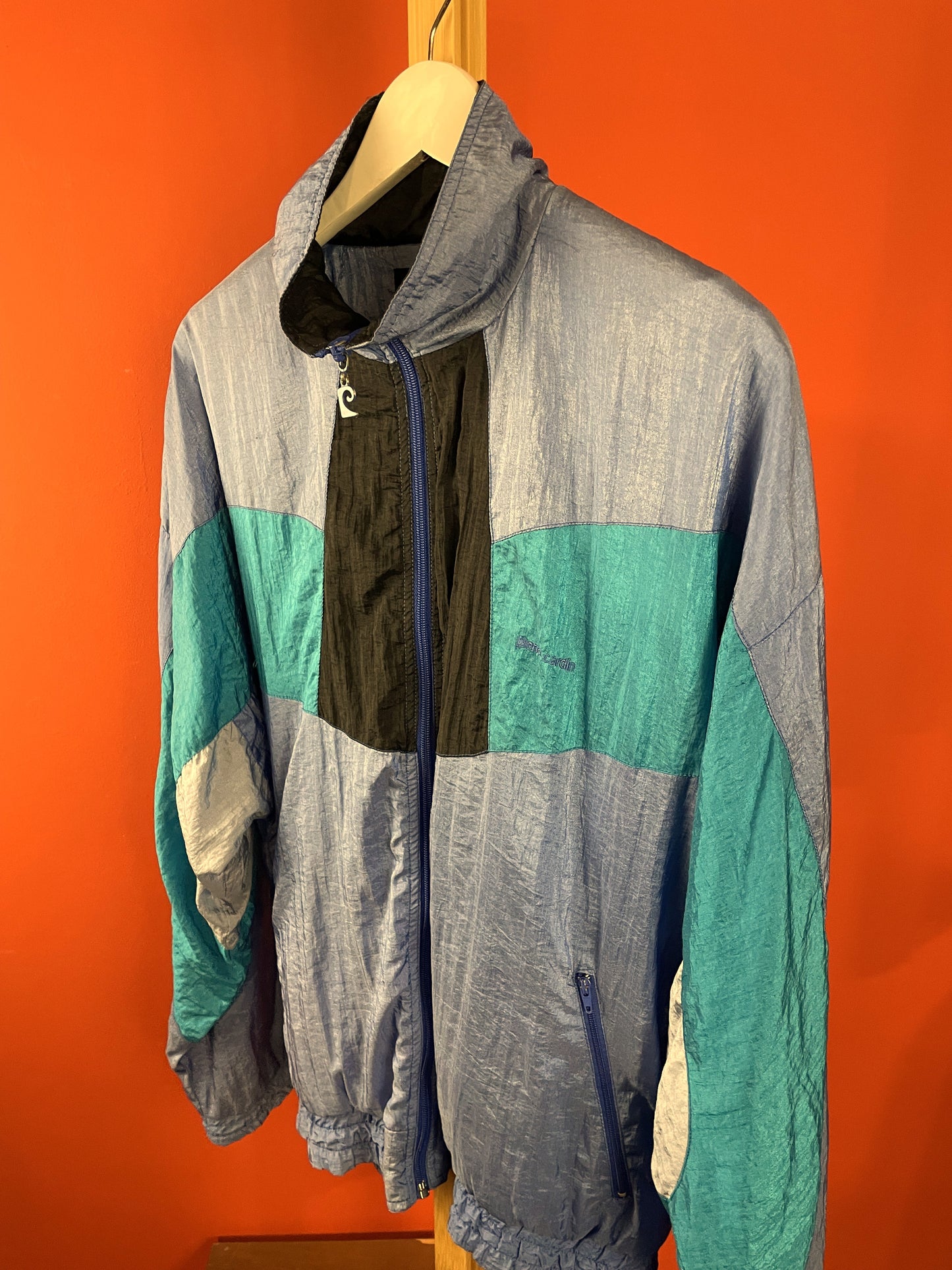 Vintage, 80s Τζάκετ PIERRE CARDIN σε Σιέλ χρώματα (Ανδρικό M - Γυναικείο L)
