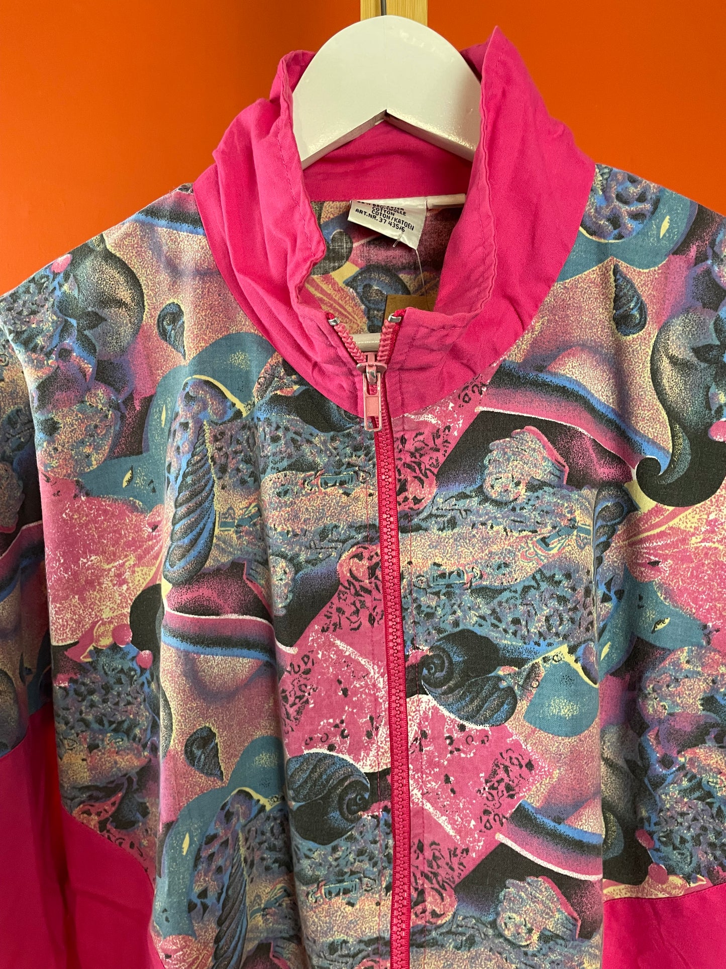 Vintage, 80s Γυναικείο Τζάκετ σε Φούξια χρώμα (Oversized M - Καλύπτει και L)