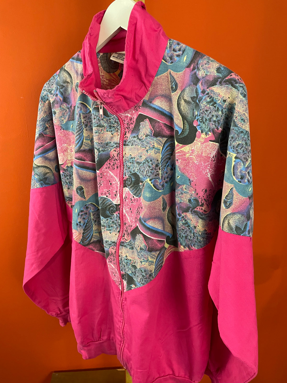 Vintage, 80s Γυναικείο Τζάκετ σε Φούξια χρώμα (Oversized M - Καλύπτει και L)