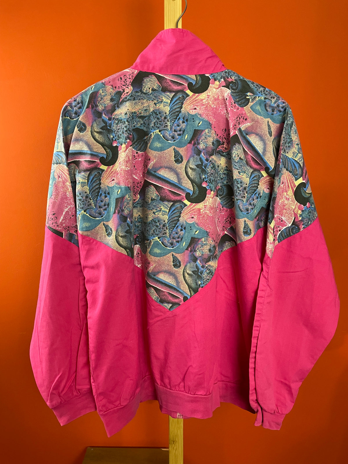 Vintage, 80s Γυναικείο Τζάκετ σε Φούξια χρώμα (Oversized M - Καλύπτει και L)