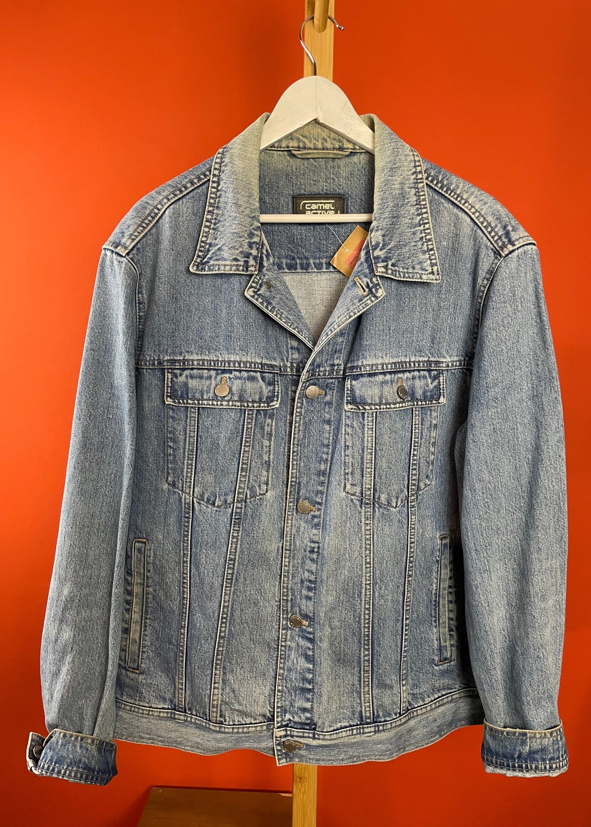Ανδρικό Τζιν Τζάκετ CAMEL ACTIVE σε Ξεθωρισμένο / Σιέλ Denim (Άνετο XL)