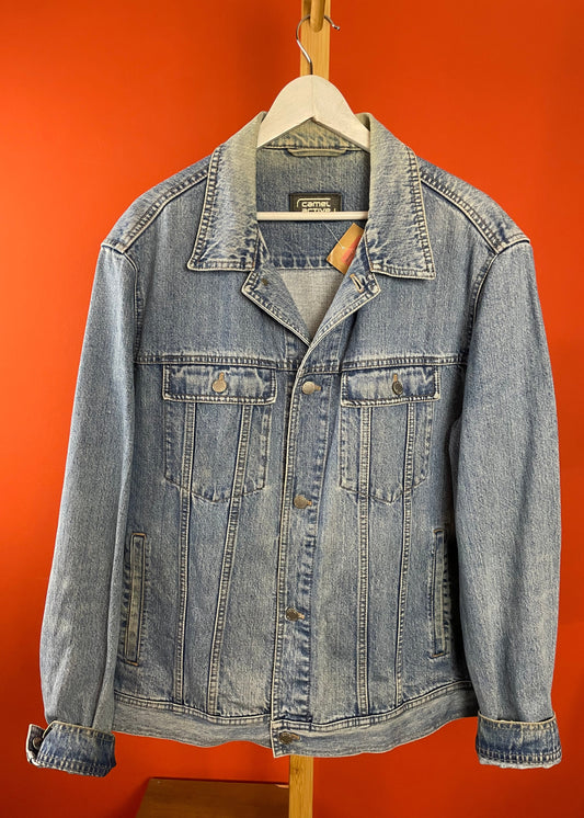 Ανδρικό Τζιν Τζάκετ CAMEL ACTIVE σε Ξεθωρισμένο / Σιέλ Denim (Άνετο XL)