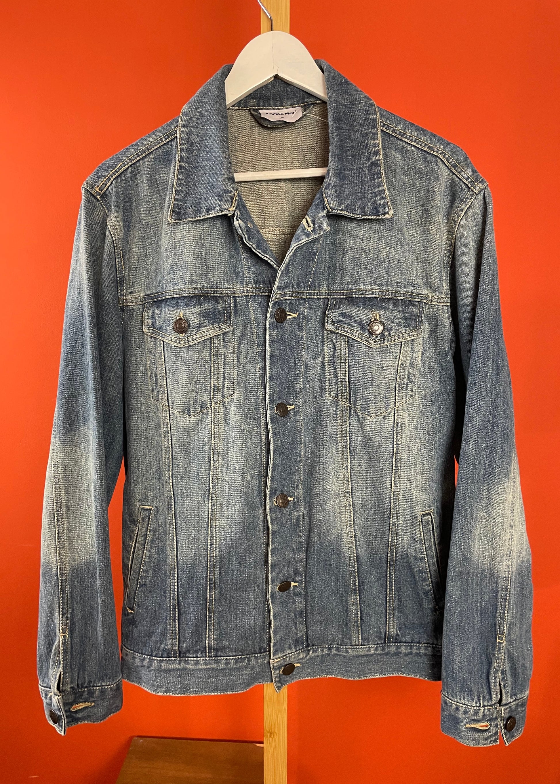Ανδρικό Τζιν Τζάκετ ENRICO MORI σε Ξεθωρισμένο Denim (No48-Medium)