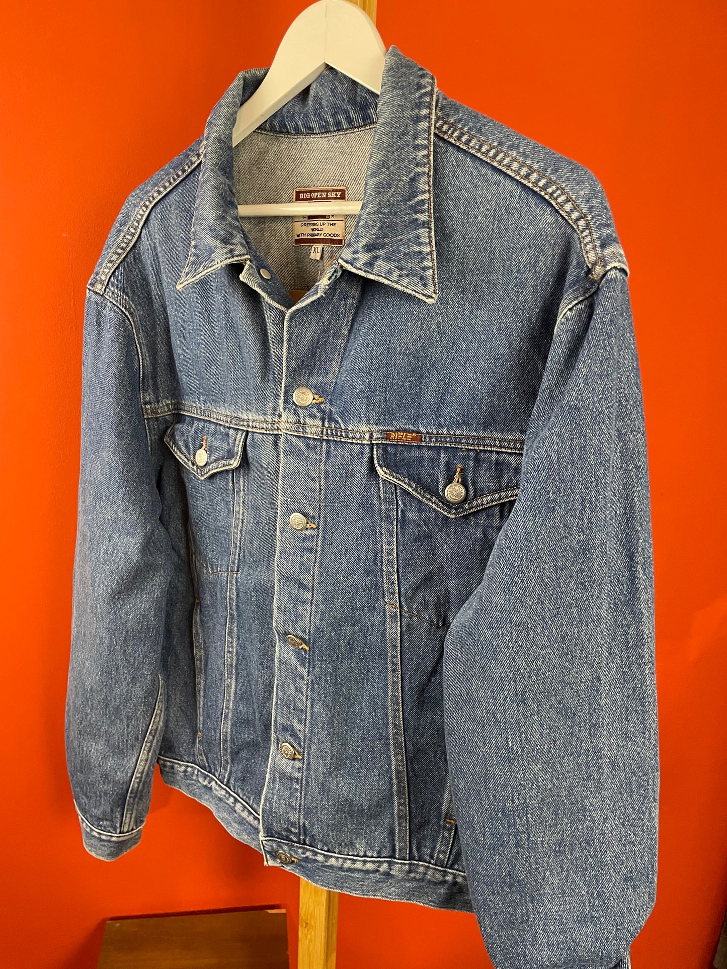 Vintage, Ανδρικό Τζιν Τζάκετ RIFLE σε Κλασικό Denim (XL)