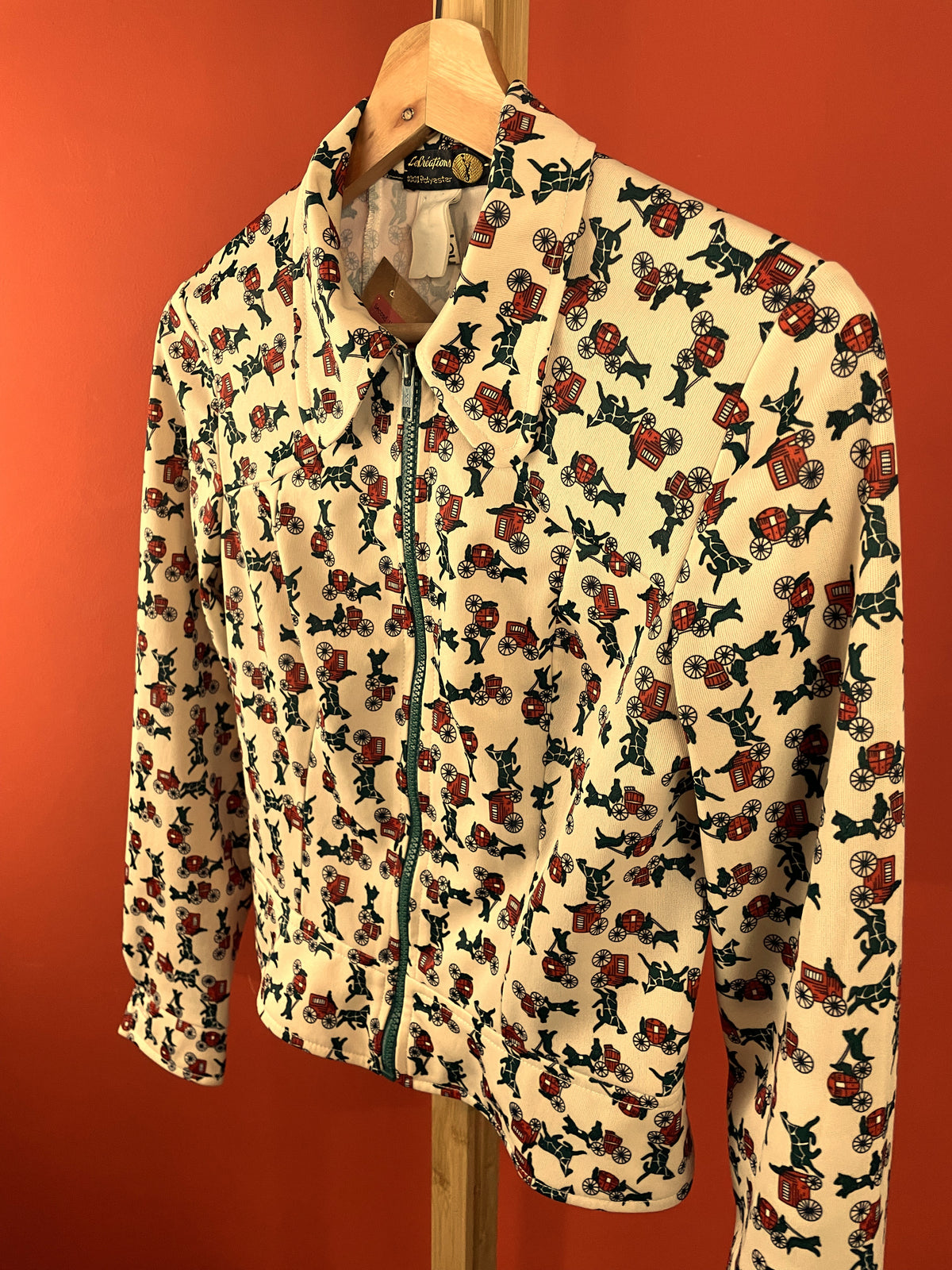 Vintage, Γυναικείο Τζάκετ JERSEY LOUIS - GOUTILLE LES CREATIONS σε Μπεζ χρώμα (XS)