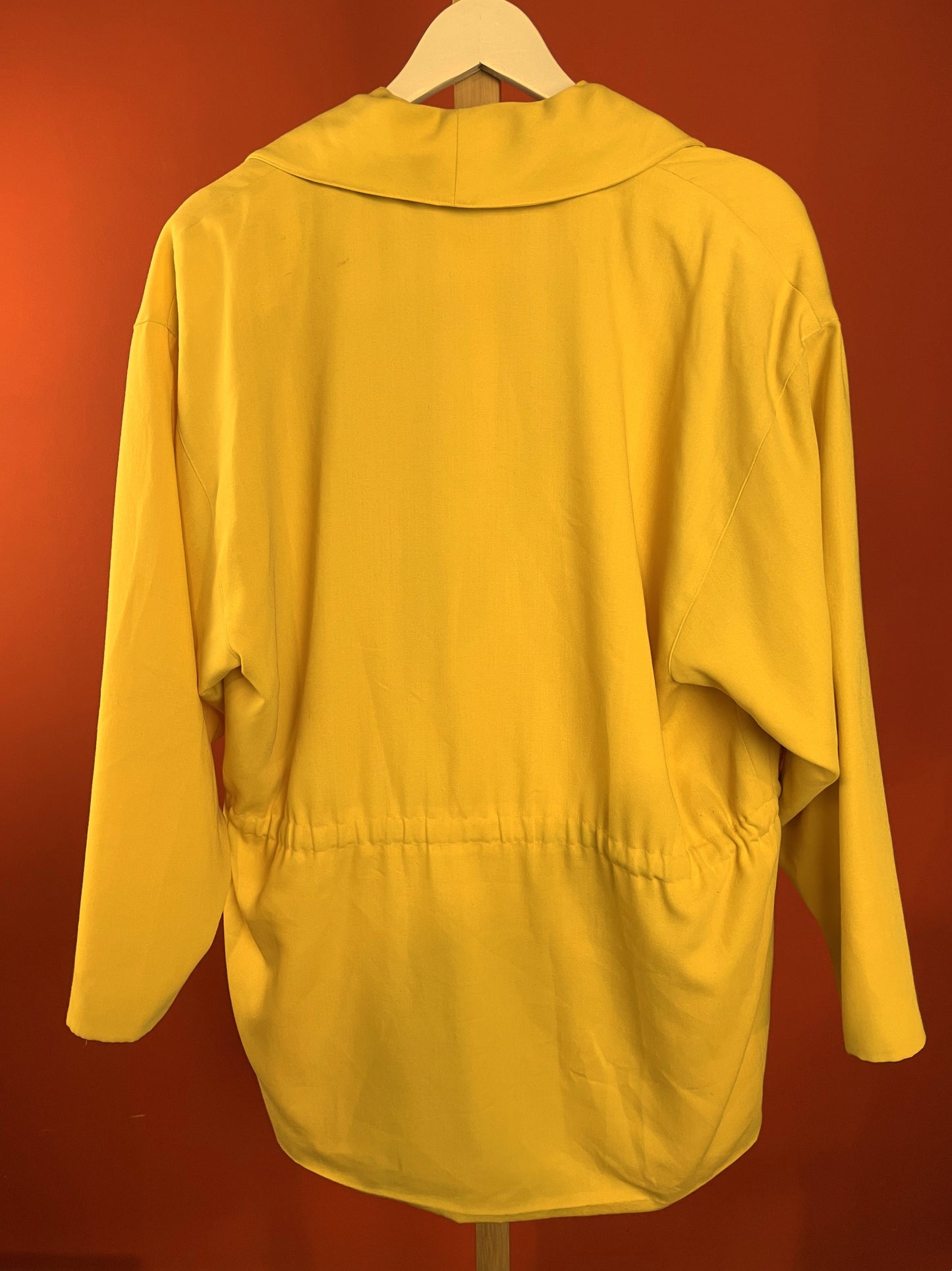 Wool Blended, Vintage Style Γυναικείο Τζάκετ GERRY WEBER σε Κίτρινο χρώμα (Άνετο L-Καλύπτει και XL)