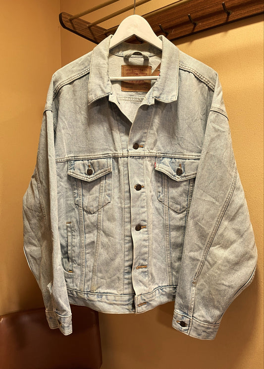 Ανδρικό Τζιν Τζάκετ LEVI'S σε Ξεθωριασμένο Denim (Άνετο L)