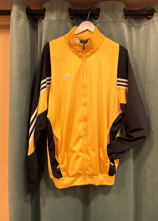 Ανδρική Αθλητική Ζακέτα ADIDAS σε Κίτρινο - Μαύρο χρώμα (Άνετο L)