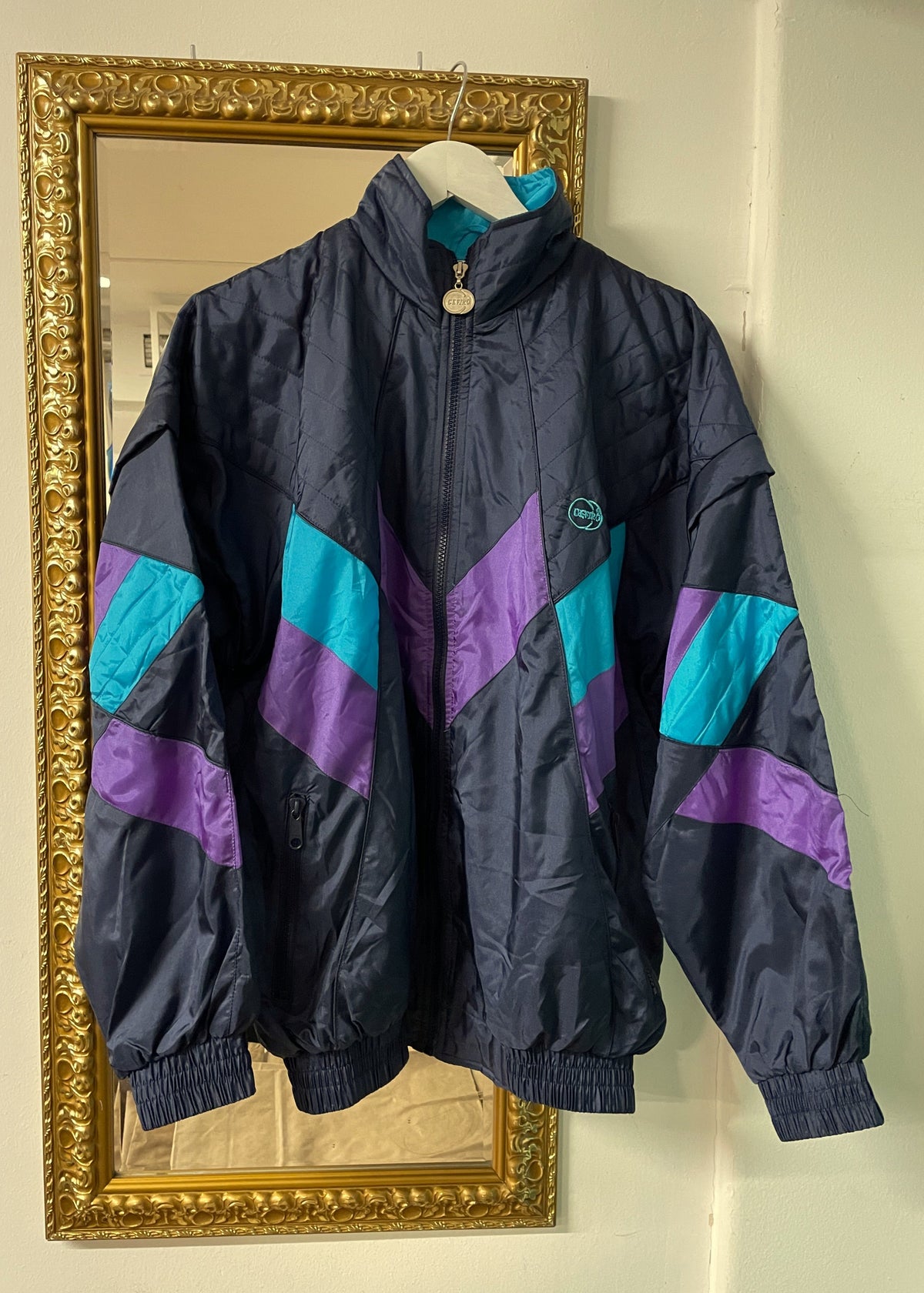 Vintage Γυναικείο Τζάκετ CEFIRO Design σε Σκούρο Πετρόλ / Μπλε (Άνετο M)