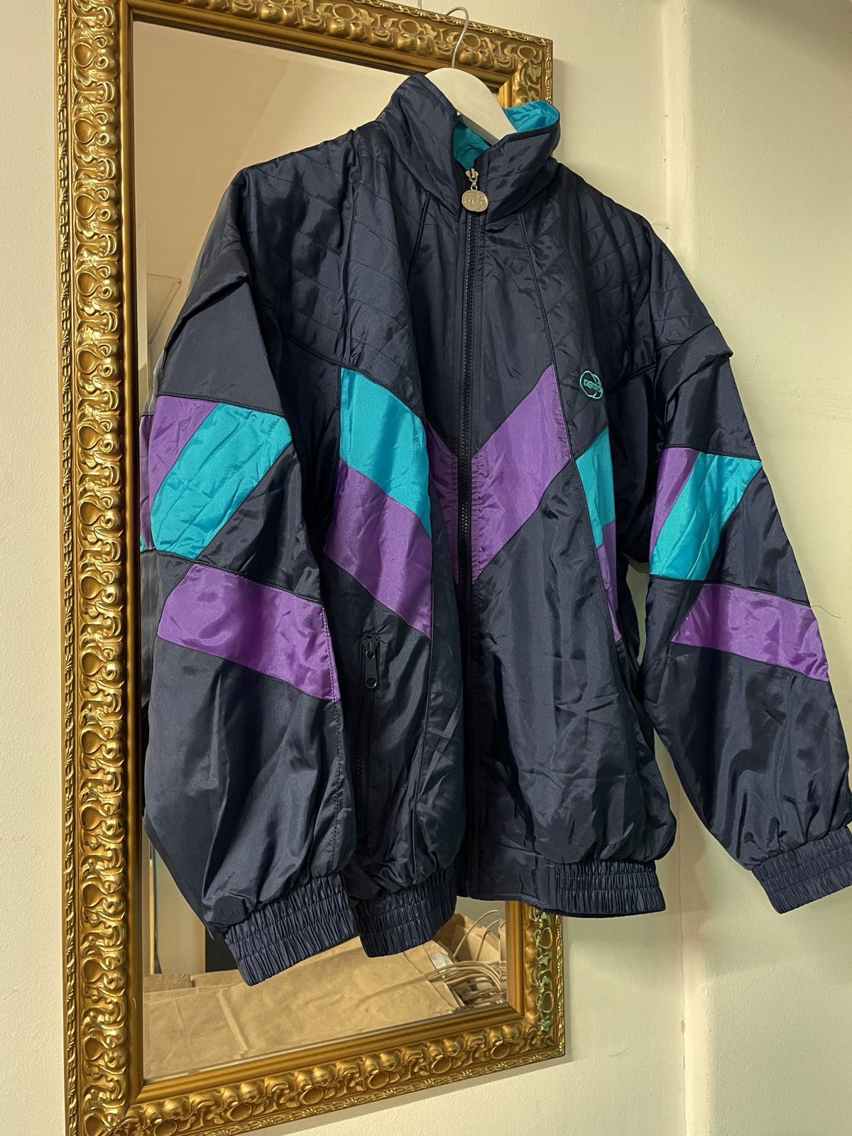 Vintage Γυναικείο Τζάκετ CEFIRO Design σε Σκούρο Πετρόλ / Μπλε (Άνετο M)