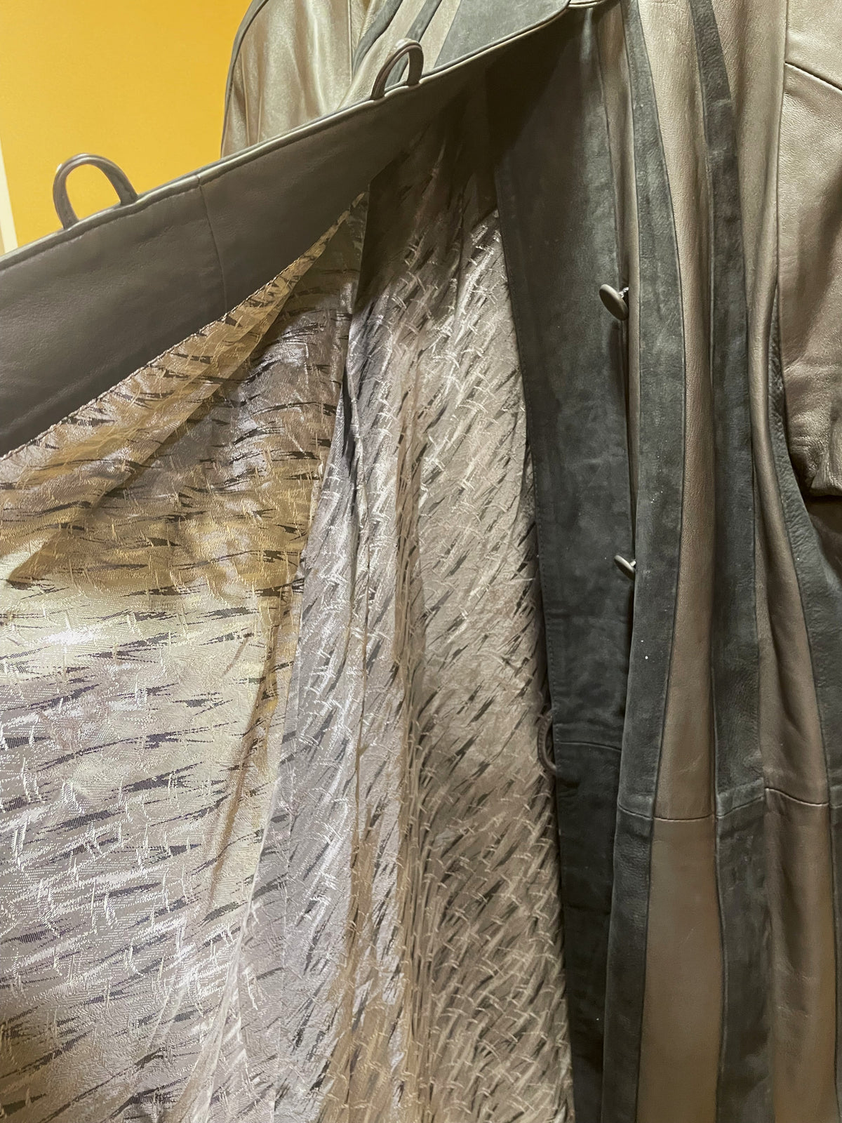 UNIQUE ITEM : Vintage, Δερμάτινο Γυναικείο Πανωφόρι REBUS σε Καφέ / Μαύρο χρώμα (Large)