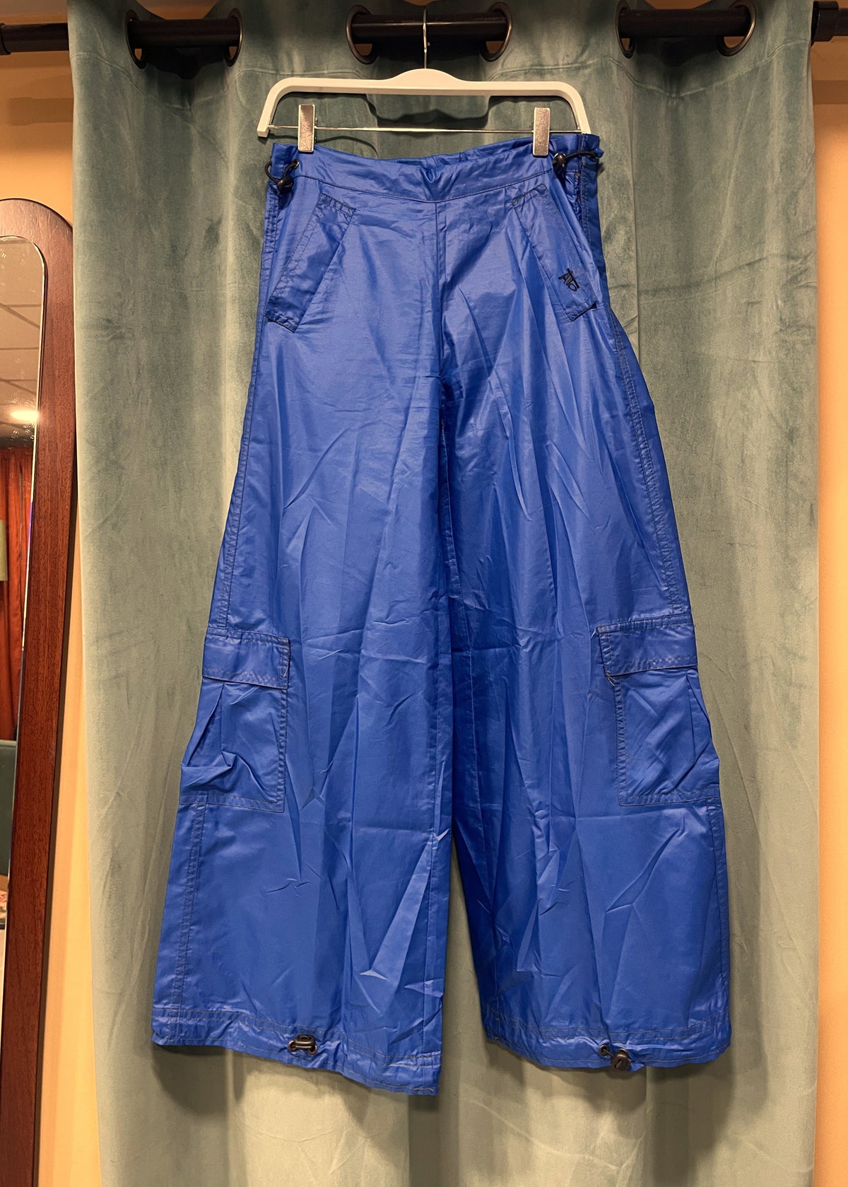 Vintage, Wide Leg Γυναικείο Παντελόνι ATO σε Μπλε χρώμα (XS-Στετικά άνετη γραμμή)