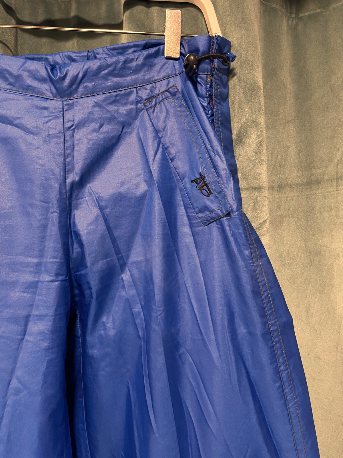 Vintage, Wide Leg Γυναικείο Παντελόνι ATO σε Μπλε χρώμα (XS-Στετικά άνετη γραμμή)