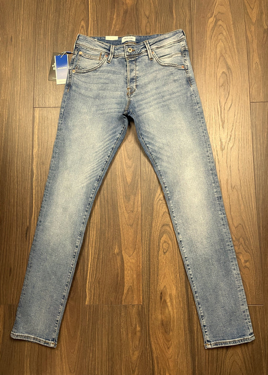 Stock, Aνδρικό Τζιν Παντελόνι JACK & JONES Slim Fit σε Ξεθωριασμένο χρώμα (No 32)