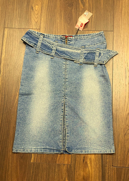Stock, Midi Τζιν Φούστα ELXIS σε Σιέλ, ξεθωριασμένο Denim (Medium)