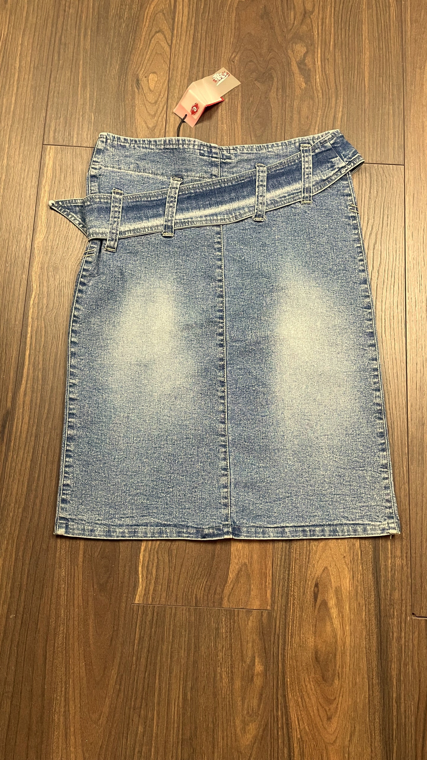 Stock, Midi Τζιν Φούστα ELXIS σε Σιέλ, ξεθωριασμένο Denim (Medium)