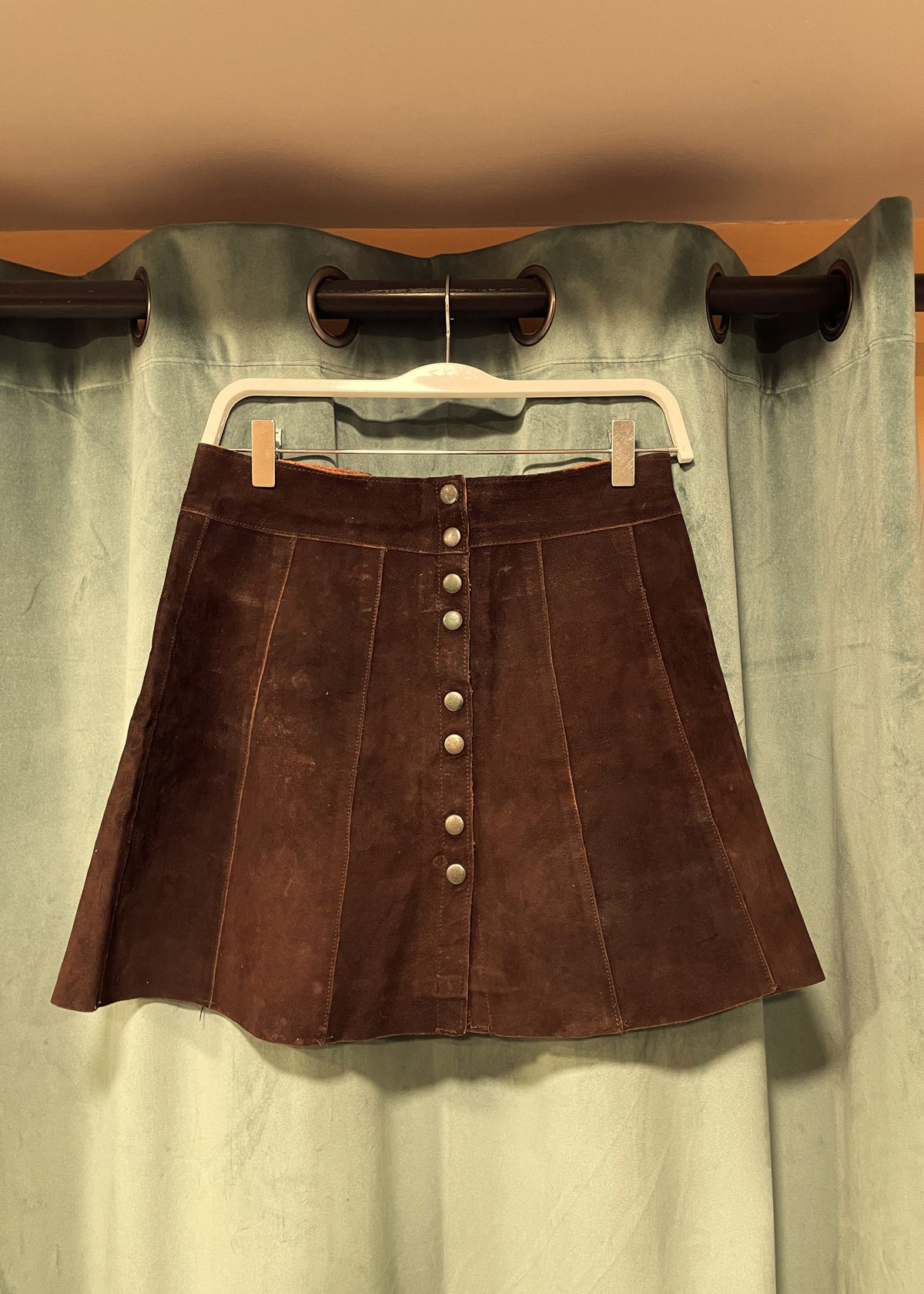 Vintage Καστόρ Φούστα σε Σκούρο Καφέ χρώμα (Small)