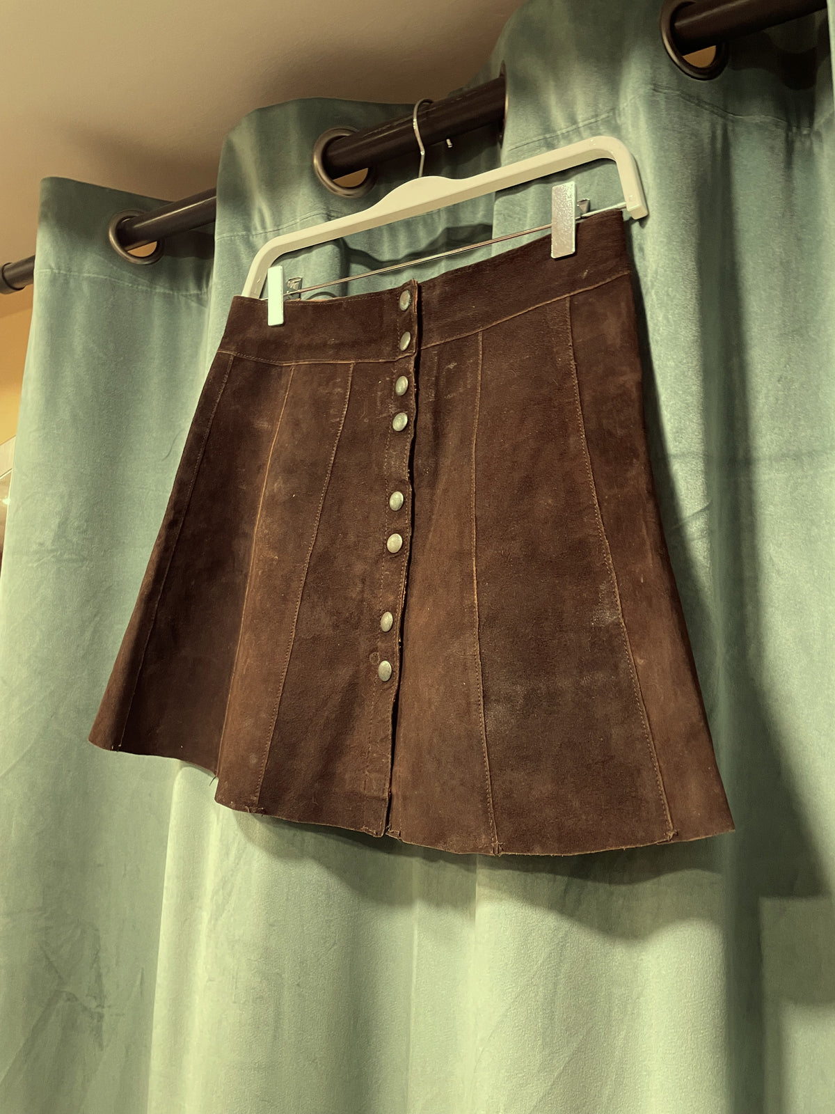 Vintage Καστόρ Φούστα σε Σκούρο Καφέ χρώμα (Small)